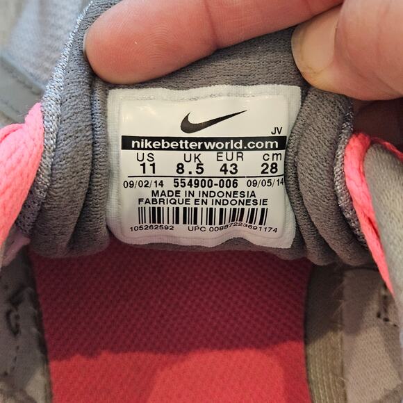 Nike Revolution 2 Running Shoes Women’s 11 Gray Pink Turquoise Mesh Training Gym - Picture 9 of 10